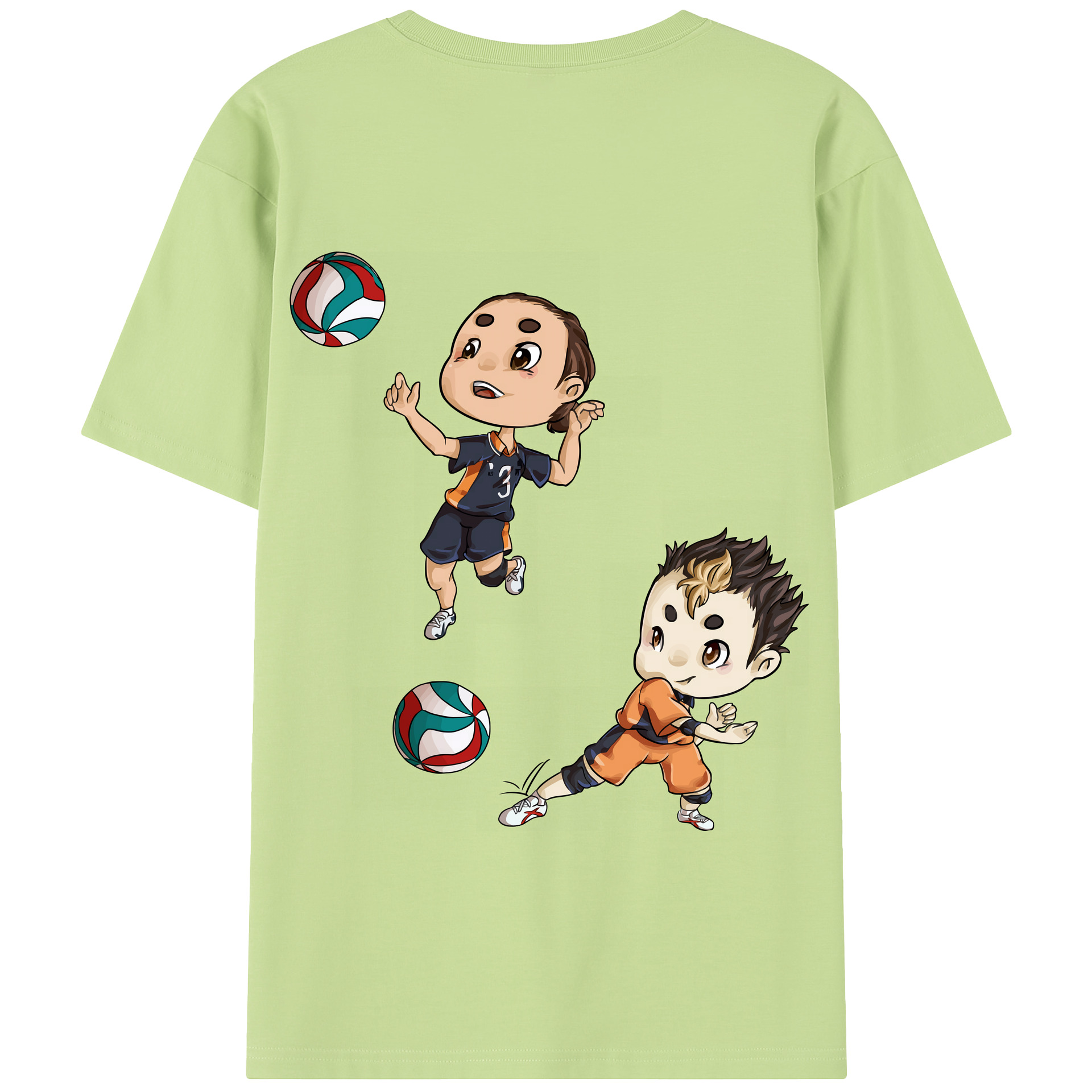 （画像用） ハイキュー!! Haikyu!! 綿100％半袖Tシャツ（背面プリント）